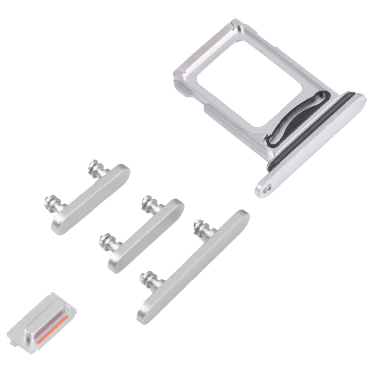 SIM Card Tray + SIM Card Tray + Side Keys for iPhone 14 Pro (Silver) - Repair & Spare Parts by buy2fix | Online Shopping UK | buy2fix