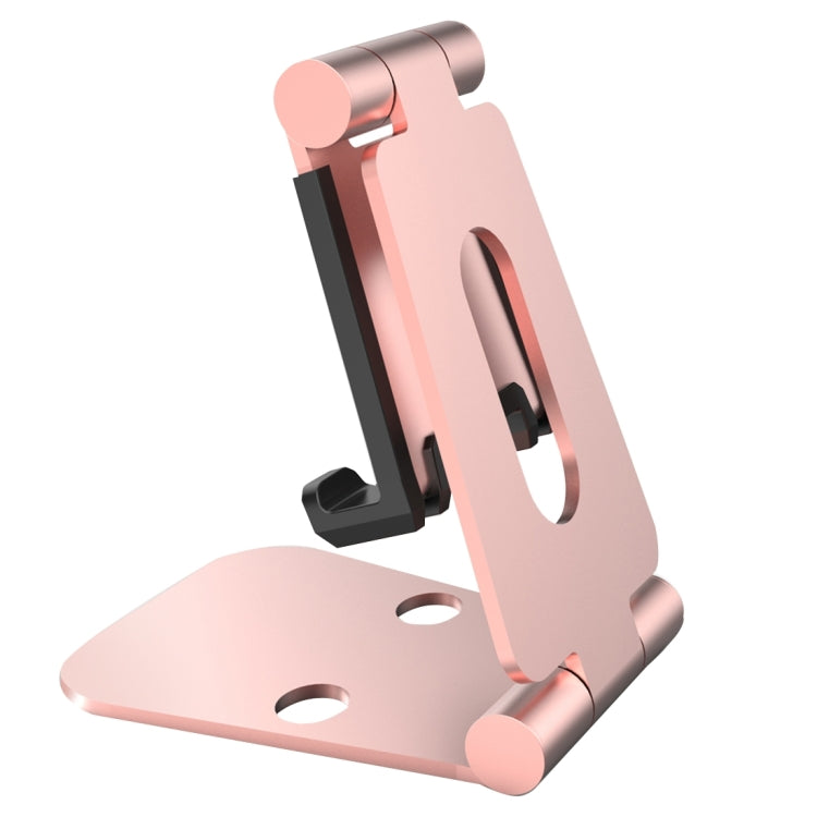Universal Aluminum Alloy Foldable Adjustable Holder Stand, for iPad, Samsung, Lenovo, Sony, and other Tablet(Rose Gold) - Desktop Holder by buy2fix | Online Shopping UK | buy2fix