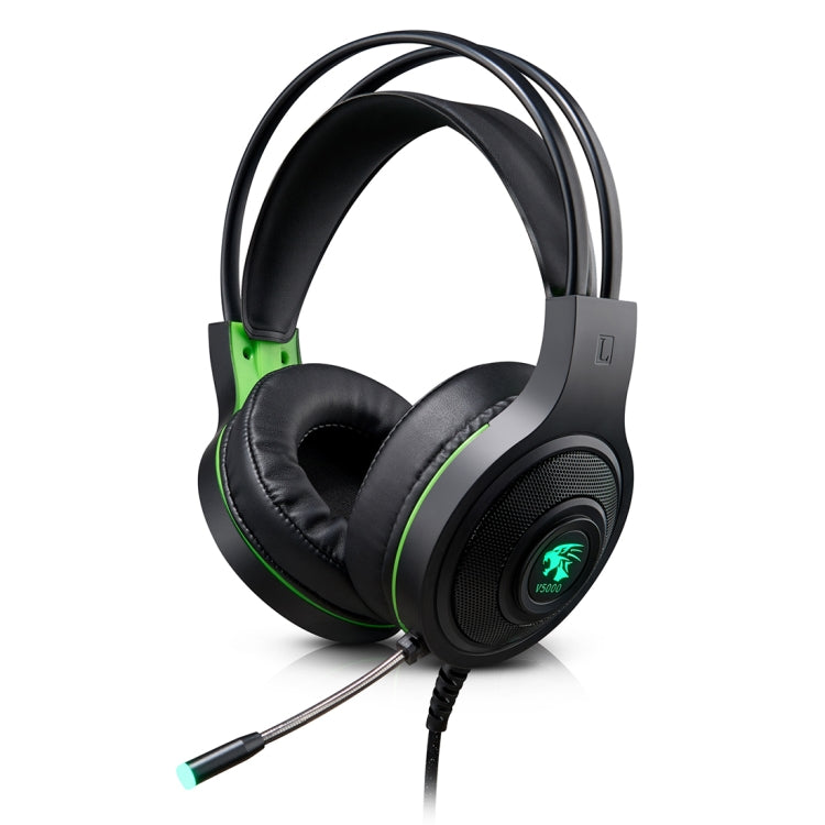 HAMTOD V5000 Dual 3.5mm + USB Interface Wired Gaming Headset, Cable Length: 2.1m(Black) - Multimedia Headset by HAMTOD | Online Shopping UK | buy2fix