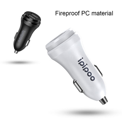 ipipoo XP-1 Dual USB Car Fast Charging Charger with Android Line (White) - Car Charger by ipipoo | Online Shopping UK | buy2fix