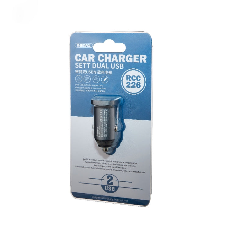 REMAX RCC226 SETT 2.4A Dual USB Interface Intelligent Car Charger (Tarnish) - In Car by REMAX | Online Shopping UK | buy2fix