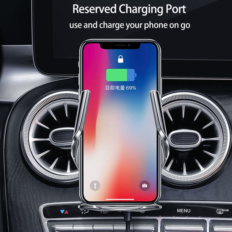 WK WP-U205 15W Vanguard Series Transcendent Wireless Charging Car Holder (Silver) - Wireless Charger Holders by WK | Online Shopping UK | buy2fix