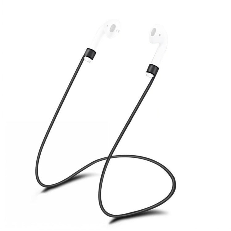 Wireless Bluetooth Earphone Anti-lost Strap Silicone Unisex Headphones Anti-lost Line for Apple AirPods 1/2, Cable Length: 60cm(Black) - Apple Accessories by buy2fix | Online Shopping UK | buy2fix