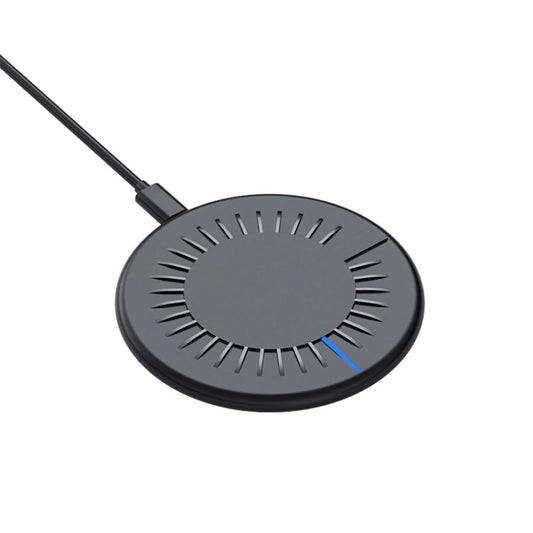 964 15W Round Shape Wireless Fast Charging(Black) - Apple Accessories by buy2fix | Online Shopping UK | buy2fix