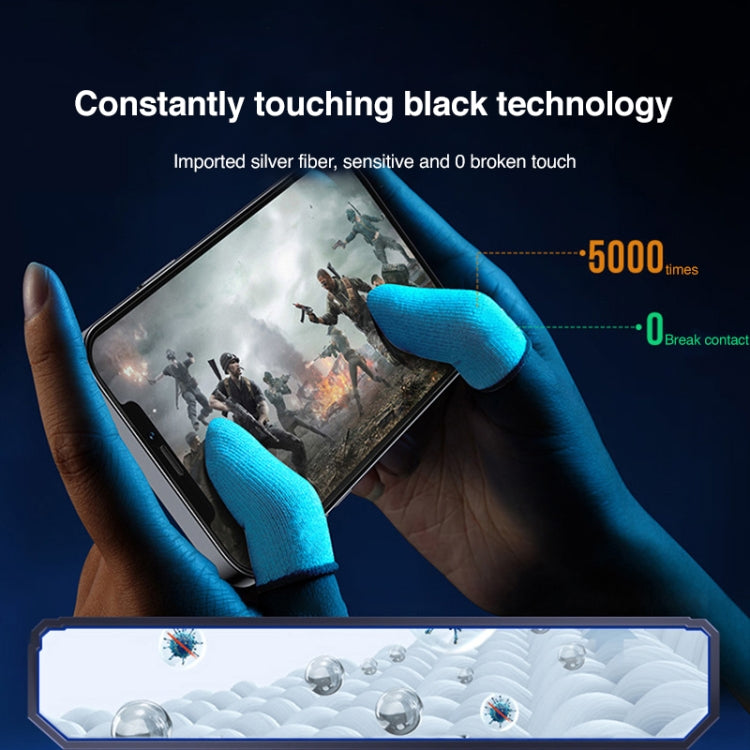 4 PCS Ice Silk Glass Fiber Ultra-thin Breathable Mobile Game Finger Sleeve(Black) - Gaming Finger Sleeves by buy2fix | Online Shopping UK | buy2fix