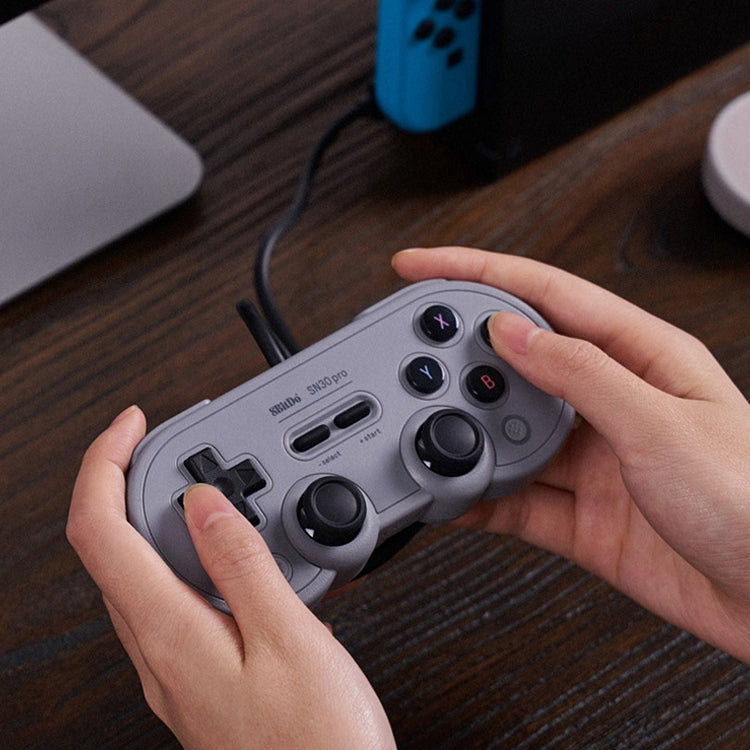 8Bitdo SN30 PRO USB Wired Gamepad Joystick for Swith / Steam / PC(Grey) - Controller Gamepad by 8BitDo | Online Shopping UK | buy2fix