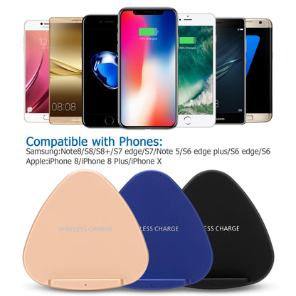 QK11 10W ABS + PC Fast Charging Qi Wireless Charger Pad(Gold) - Apple Accessories by buy2fix | Online Shopping UK | buy2fix