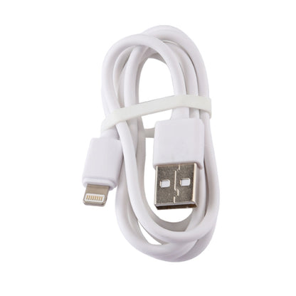 For iPhone 5V 2.1A Intellgent Identification USB Charger with 1m USB to 8 Pin Charging Cable, EU Plug(White) - Apple Accessories by buy2fix | Online Shopping UK | buy2fix