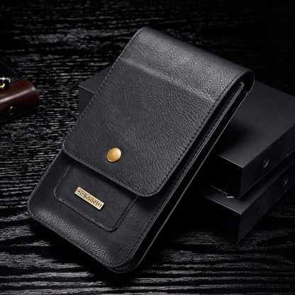 DG.MING Universal Cowskin Leather Protective Case Bag Waist Bag with Card Slots & Hook, For iPhone, Samsung, Sony, Huawei, Meizu, Lenovo, ASUS, Oneplus, Xiaomi, Cubot, Ulefone, Letv, DOOGEE, Vkworld, and other Smartphones Below 6.5 inch(Black) - More iPhone Cases by DG.MING | Online Shopping UK | buy2fix