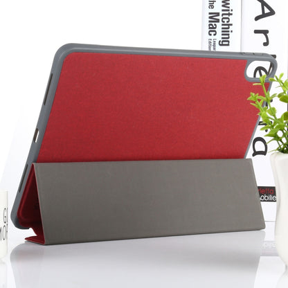 Mutural YASHI Series TPU + PU Cloth Pattern Texture Horizontal Flip Leather Case with Three-folding Holder & Pen Slot & Wake-up / Sleep Function For iPad Air 2022 / 2020 10.9(Red) - iPad Air (2022) / (2020) 10.9 Cases by Mutural | Online Shopping UK | buy2fix