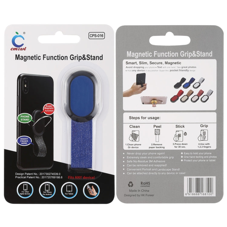 CPS-016 Universal Finger Strap Grip Self Holder Mobile Phone Stand(Blue) - Ring Holder by buy2fix | Online Shopping UK | buy2fix