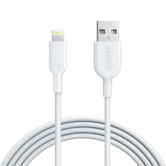 ANKER PowerLine II USB to 8 Pin MFI Certificated Data Cable, Length: 1.8m(White) - MFI Cable by ANKER | Online Shopping UK | buy2fix