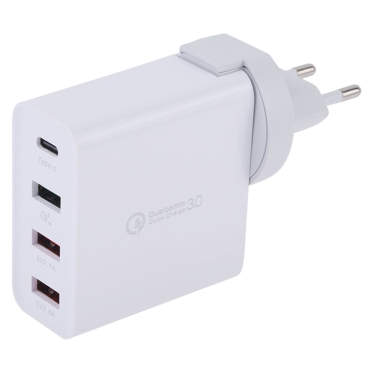 A3P 3A Max Output USB-C / Type-C + QC3.0 + Dual USB 4 Ports Wall Travel Charger, EU Plug - USB Charger by buy2fix | Online Shopping UK | buy2fix