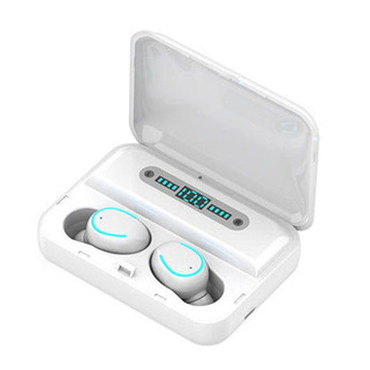 F9-5 Intelligent Noise Cancelling Touch Bluetooth Earphone with Charging Box, Supports Three-screen LED Power Display & HD Call & Power Bank & Siri(White) - Bluetooth Earphone by buy2fix | Online Shopping UK | buy2fix