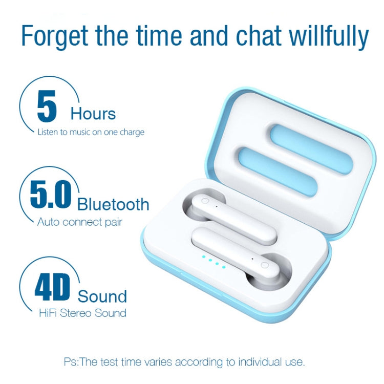 X26 TWS  Bluetooth 5.0 Wireless Touch Bluetooth Earphone with Magnetic Attraction Charging Box, Support Voice Assistant & Call(Blue) - TWS Earphone by buy2fix | Online Shopping UK | buy2fix