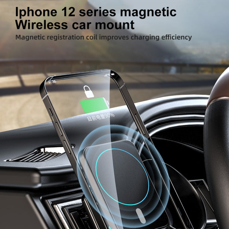 JJT-969 15W Max Output Magnetic Car Air Outlet Bracket Wireless Charger(White) - In Car by buy2fix | Online Shopping UK | buy2fix