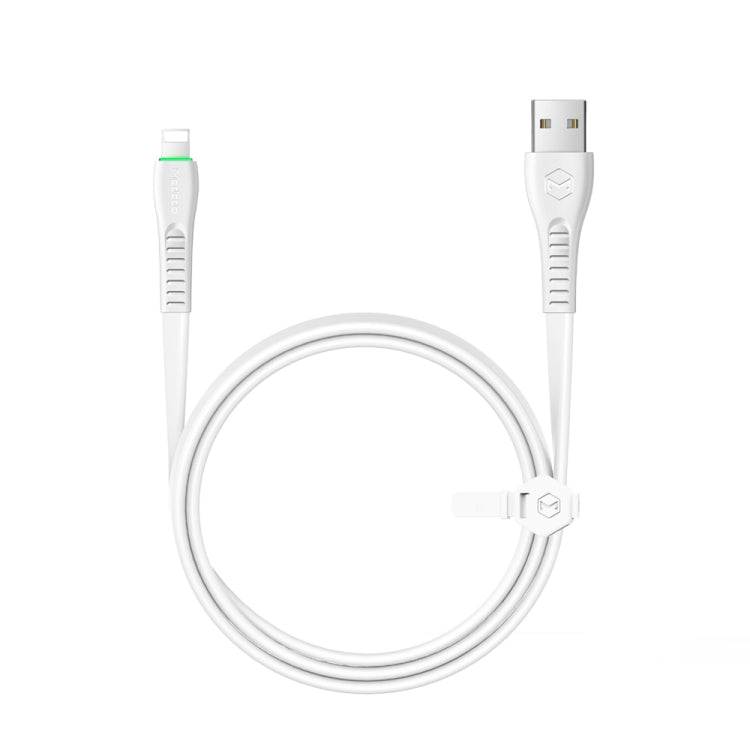 Mcdodo CA-6362 Flying Fish Series 8 Pin to USB LED Cable, Length: 1.8m(White) - Normal Style Cable by Mcdodo | Online Shopping UK | buy2fix