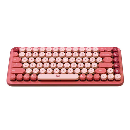 Logitech POP KEYS Round Button Bluetooth Mechanical Keyboard (Pink) - Wireless Keyboard by Logitech | Online Shopping UK | buy2fix