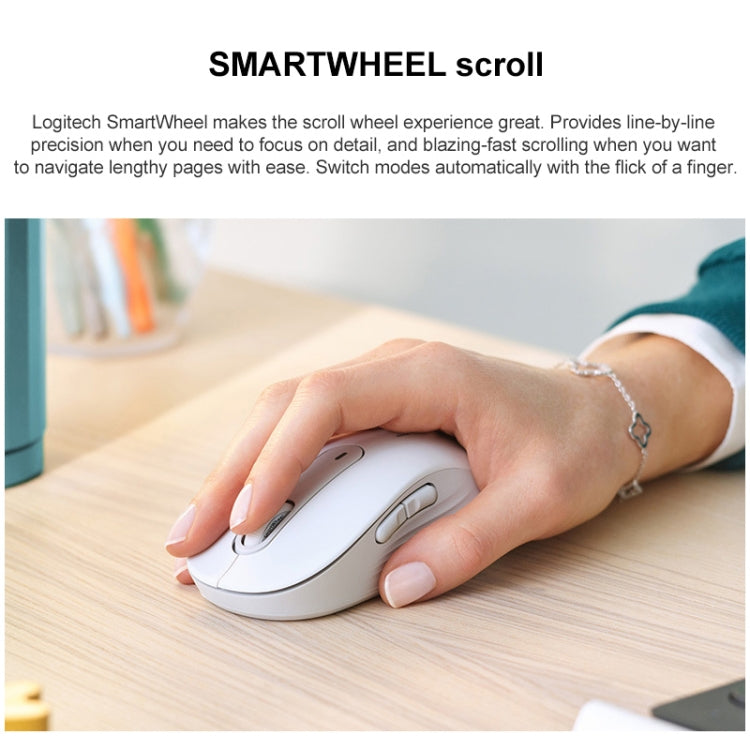 Logitech M650 5-keys 2000 DPI Wireless Bluetooth Silent Mouse (White) - Wireless Mice by Logitech | Online Shopping UK | buy2fix