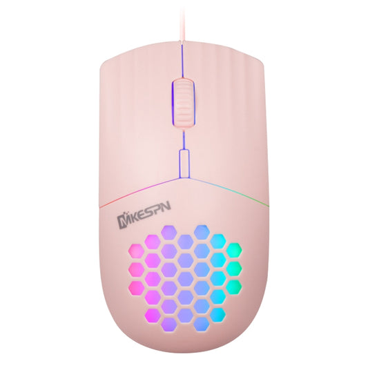 MKESPN SXS-838 USB Interface RGB Hollow Wired Mouse(Pink) - Wired Mice by MKESPN | Online Shopping UK | buy2fix