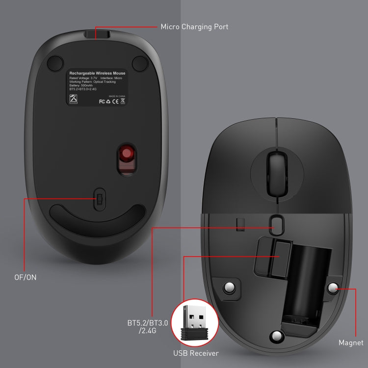 MKESPN 859 2.4G Wireless Mouse (White) - Wireless Mice by MKESPN | Online Shopping UK | buy2fix