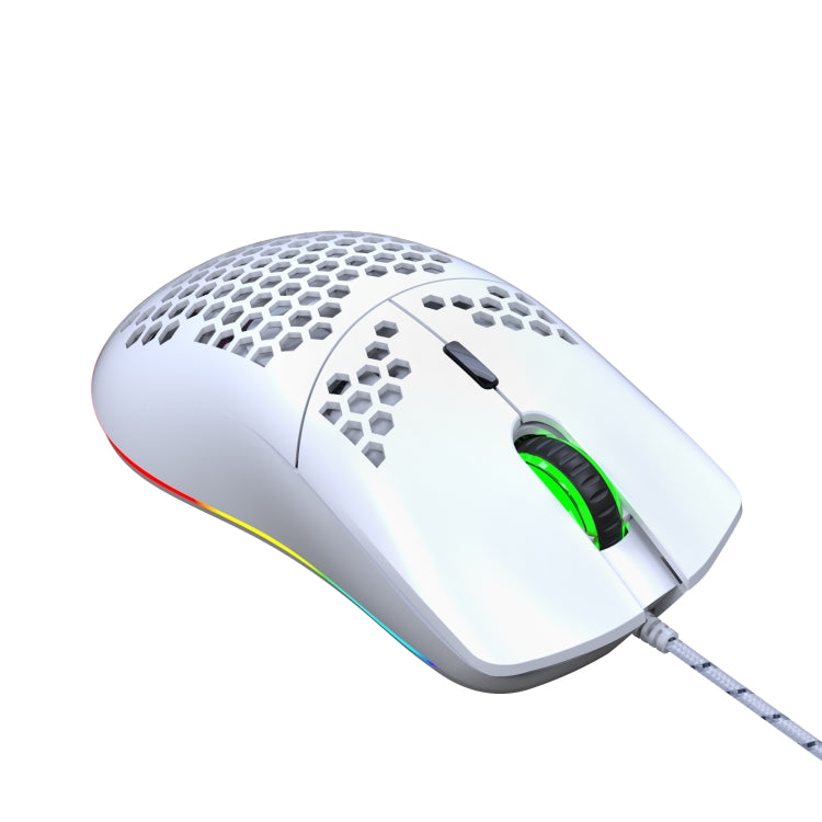 HXSJ J900 6 Keys RGB Lighting Programmable Gaming Wired Mouse (White) - Wired Mice by HXSJ | Online Shopping UK | buy2fix