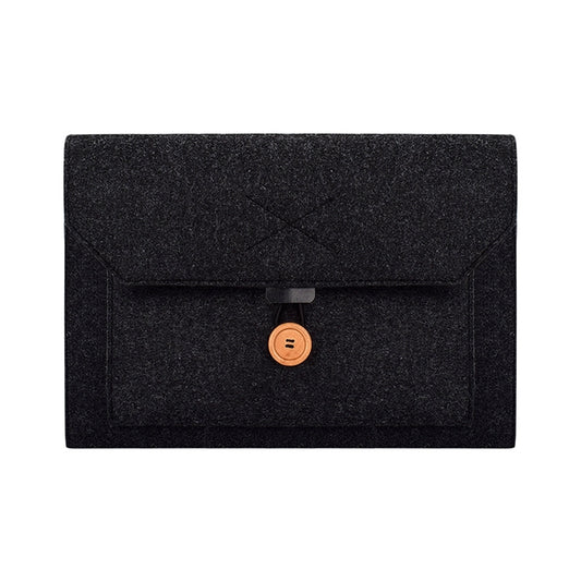 ND06 Multi-purpose Felt Button Laptop Inner Bag for 12.5 inch Laptop(Black) - Other by buy2fix | Online Shopping UK | buy2fix