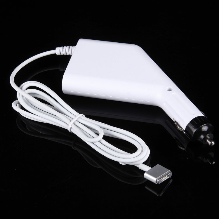 45W 14.85V 3.05A 5 Pin T Style MagSafe 2 Car Charger with 1 USB Port for Apple Macbook A1466 / A1436 / A1465 / A1435 / MD224 / MD231 / MD761 / MD711, Length: 1.7m(White) - Cable & Adapter by buy2fix | Online Shopping UK | buy2fix