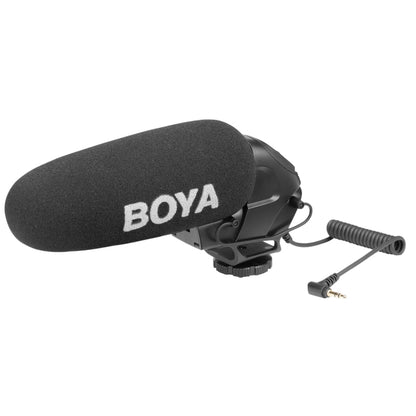 BOYA BY-BM3031 Shotgun Super-cardioid Condenser Broadcast Microphone with Windshield for Canon / Nikon / Sony DSLR Cameras(Black) - Consumer Electronics by BOYA | Online Shopping UK | buy2fix