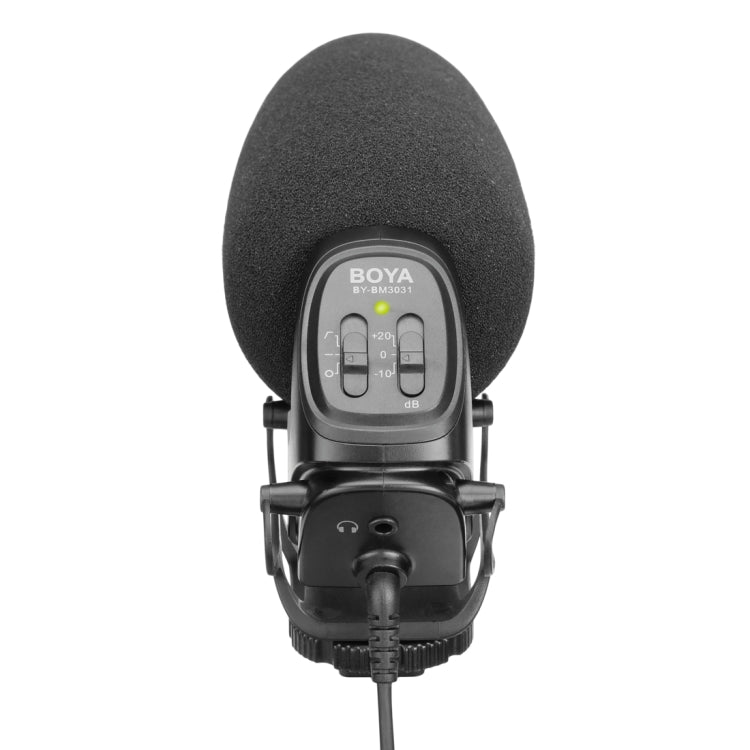 BOYA BY-BM3031 Shotgun Super-cardioid Condenser Broadcast Microphone with Windshield for Canon / Nikon / Sony DSLR Cameras(Black) - Consumer Electronics by BOYA | Online Shopping UK | buy2fix