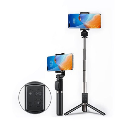 Huawei CF15 Pro Mobile Phone Bluetooth Mini Selfie Stick Live Floor Tripod Bracket(Black) - Selfie Sticks by Huawei | Online Shopping UK | buy2fix