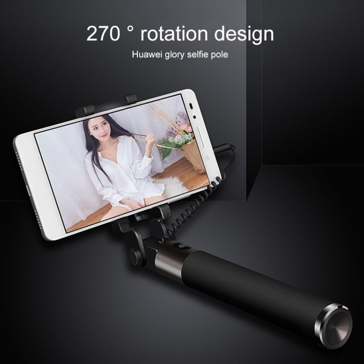 Original Huawei AF11 Mobile Phone Universal Wire Control Portable Mini Telescopic Folding Selfie Stick - Consumer Electronics by Huawei | Online Shopping UK | buy2fix