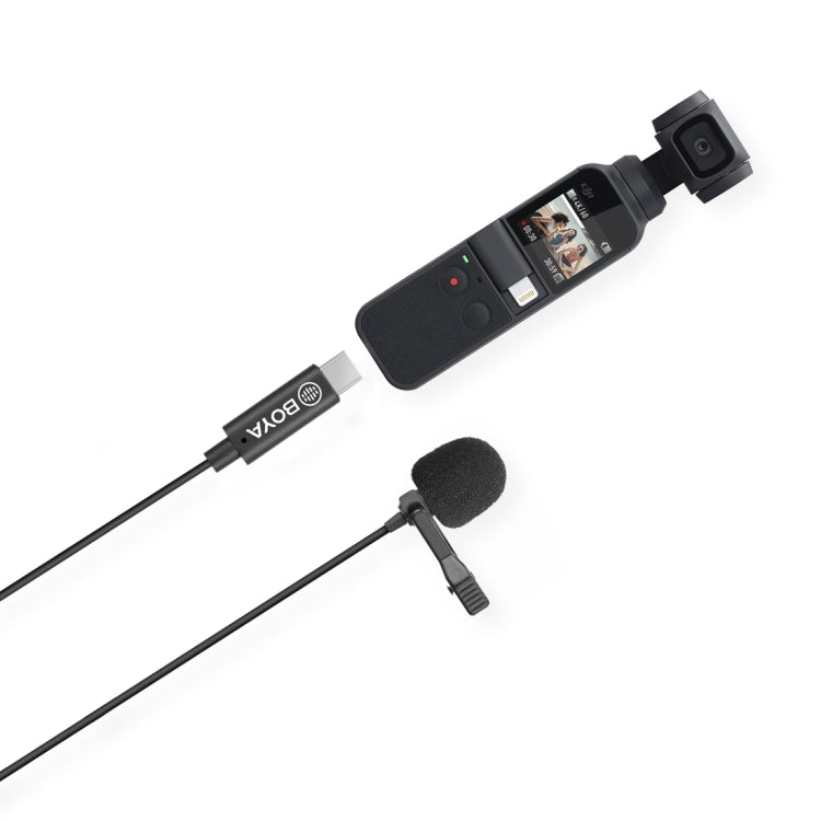 BOYA BY-M3-OP For DJI OSMO Pocket Clip-on Digital Lavalier Microphone (Black) - Consumer Electronics by BOYA | Online Shopping UK | buy2fix