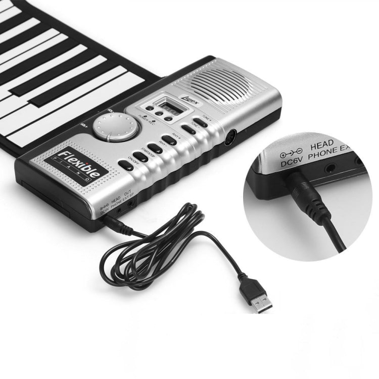 61 Keys Portable Flexible Roll Up Electronic Soft Keyboard Piano with Speakers - Keyboard Instruments by buy2fix | Online Shopping UK | buy2fix