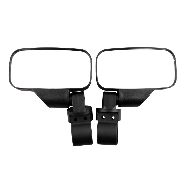 MB-MR016-BK 2 PCS Motorcycle UTV Modified Side View Mirrors for UTV with 1.75 inch and 2 inch Roll Cage(Black) - Side Mirrors by buy2fix | Online Shopping UK | buy2fix