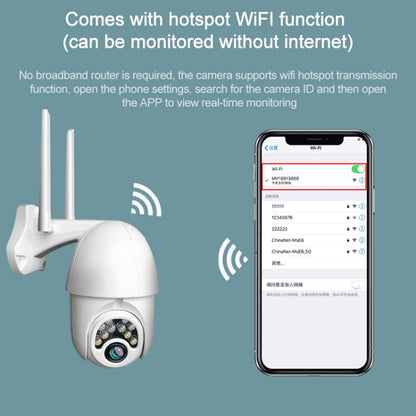Q10 Outdoor Waterproof Mobile Phone Remotely Rotate Wireless WiFi 10 Lights IR Night Vision HD Camera, Support Motion Detection Video / Alarm & Recording, EU Plug - Security by buy2fix | Online Shopping UK | buy2fix