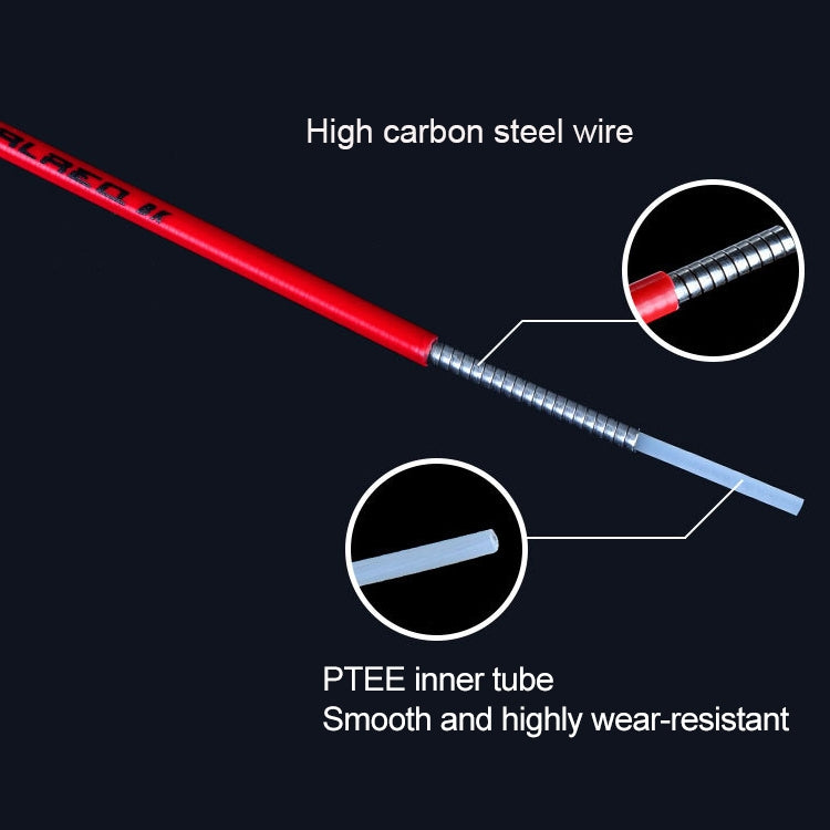 7 in 1 Cylindrical Head PVC Brake Cable Tube Set for Mountain Bike (Red) - Outdoor & Sports by buy2fix | Online Shopping UK | buy2fix