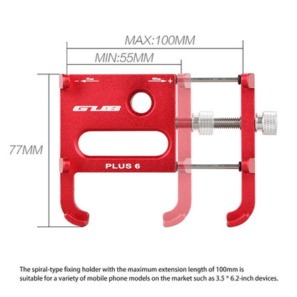 GUB Plus 6 Aluminum Alloy MTB Bike Bicycle Phone Holder(Titanium Color) - Outdoor & Sports by GUB | Online Shopping UK | buy2fix