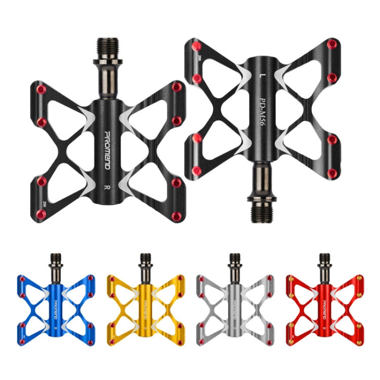 PROMEND PD-M56 1 Pair Mountain Bicycle Aluminum Alloy 3-Bearings Pedals (Red) - Outdoor & Sports by PROMEND | Online Shopping UK | buy2fix
