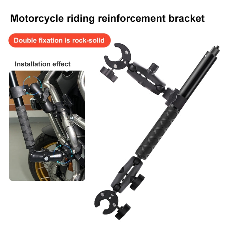Motorcycle Double Dual-heads Crabs Clamps Handlebar Fixed Mount Selfie Stick - Bicycle Handlebar Mount by buy2fix | Online Shopping UK | buy2fix