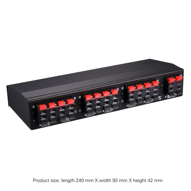LINEPAUDIO B898 Six-way Stereo Loudspeaker / Amplifier Comparator Bidirectional Selective Switch Switcher (Black) - Consumer Electronics by buy2fix | Online Shopping UK | buy2fix