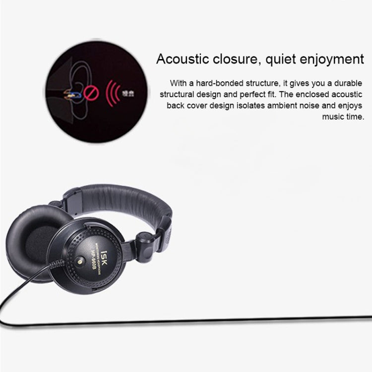 ISK HP-960B Noise Isolating Monitor Headphones Dynamic Stereo K Song Wired Headset - Computer & Networking by buy2fix | Online Shopping UK | buy2fix
