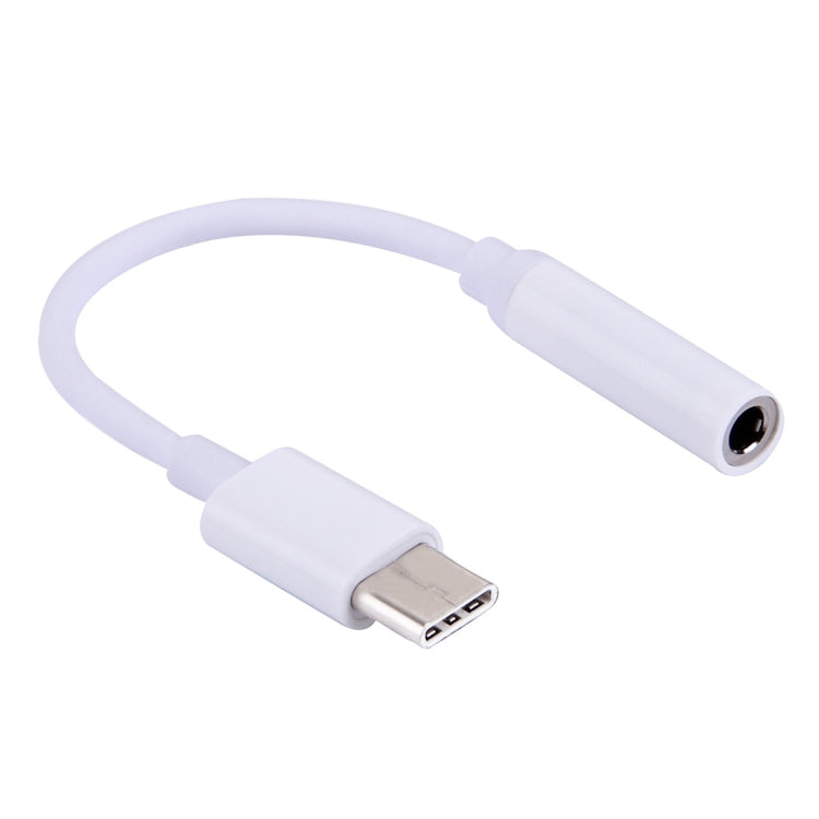 USB-C / Type-C to 3.5mm Audio Adapter, Length: about 10cm(White) - Type-C Adapter by buy2fix | Online Shopping UK | buy2fix