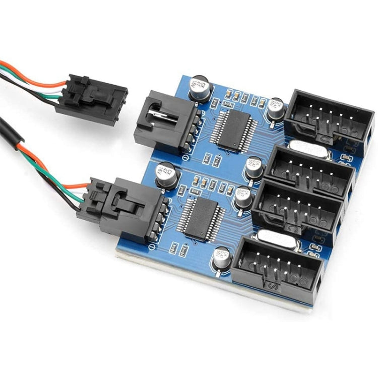 Rocketek HC427 9 Pin USB2.0 HUB Adapter One-to-Four Splitter Circuit Board - USB 2.0 HUB by ROCKETEK | Online Shopping UK | buy2fix