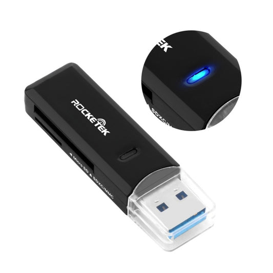 Rocketek CR11 High Speed USB3.0 2 in 1 SD / TF Card Reader (Black) -  by ROCKETEK | Online Shopping UK | buy2fix