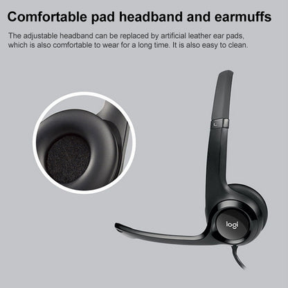 Logitech H390 USB Wired Headset Stereo Headphones with Noise-Cancelling Microphone - Multimedia Headset by Logitech | Online Shopping UK | buy2fix