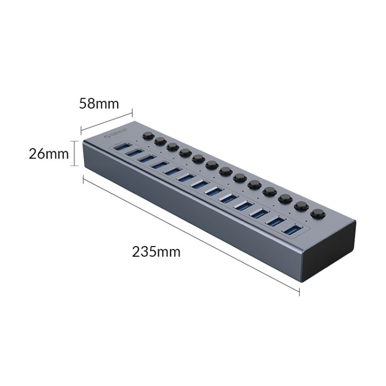 ORICO BT2U3-13AB-GY-BP Multi-Ports Individual Switches HUB, AU Plug - USB 3.0 HUB by ORICO | Online Shopping UK | buy2fix