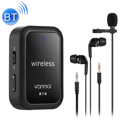 Yanmai BT8 Bluetooth Wireless Microphone (Black) - Consumer Electronics by Yanmai | Online Shopping UK | buy2fix