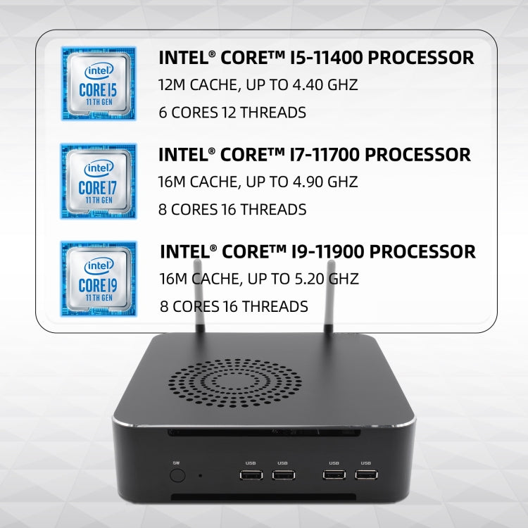 HYSTOU M7 Windows 7/8/10 / Linux System Mini PC, Intel Core i7-11700 Octa-core 16M Cache up to 4.9GHz, 32GB RAM+512GB SSD, EU Plug - Windows Mini PCs by HYSTOU | Online Shopping UK | buy2fix