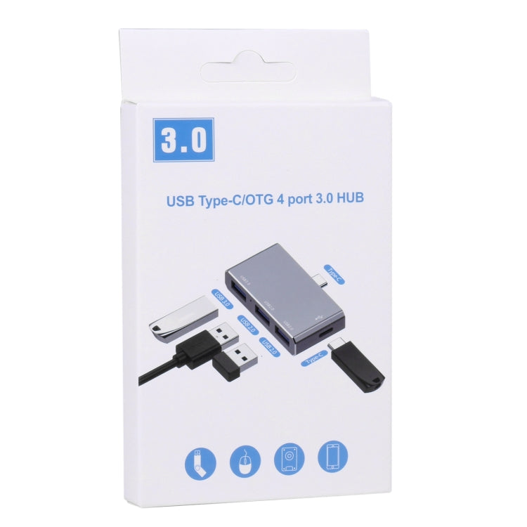 USB-C / Type-C to OTG 4 Port Type-C USB 3.0 USB 2.0 HUB Adapter - Computer & Networking by buy2fix | Online Shopping UK | buy2fix